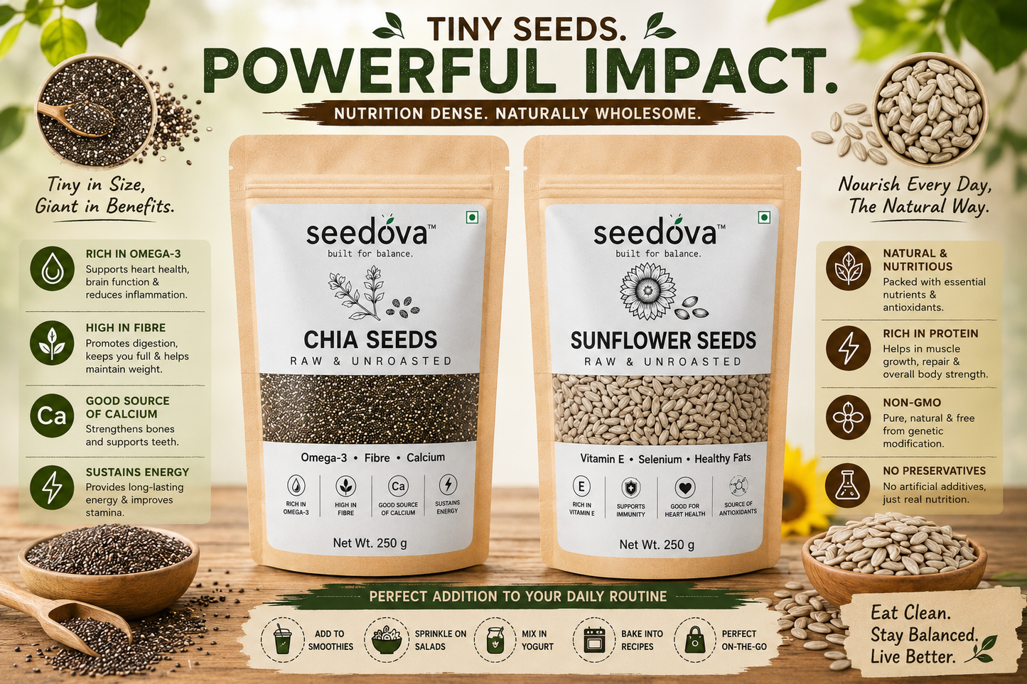 Chia + Sunflower Seeds Combo